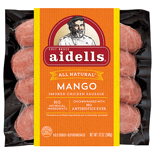 Aidells Smoked Chicken Sausage, Mango 12 Oz
