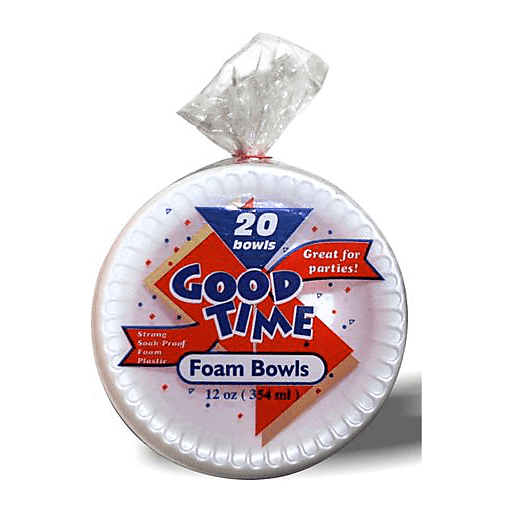 Good Time Foam Bowl 20ct - 12oz, 6"