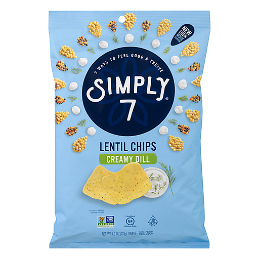 Simply 7 Lentil Chips, Creamy Dill 4 Oz