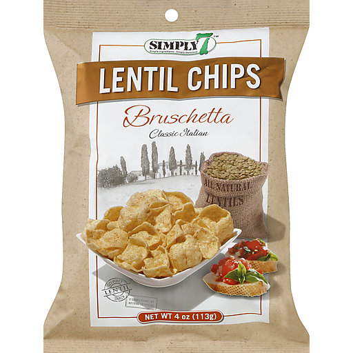 Simply 7 Lentil Chips, Bruschetta