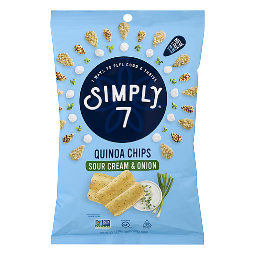Simply 7 Sour Cream & Onion Quinoa Chips - Case Of 8/3.5 Oz