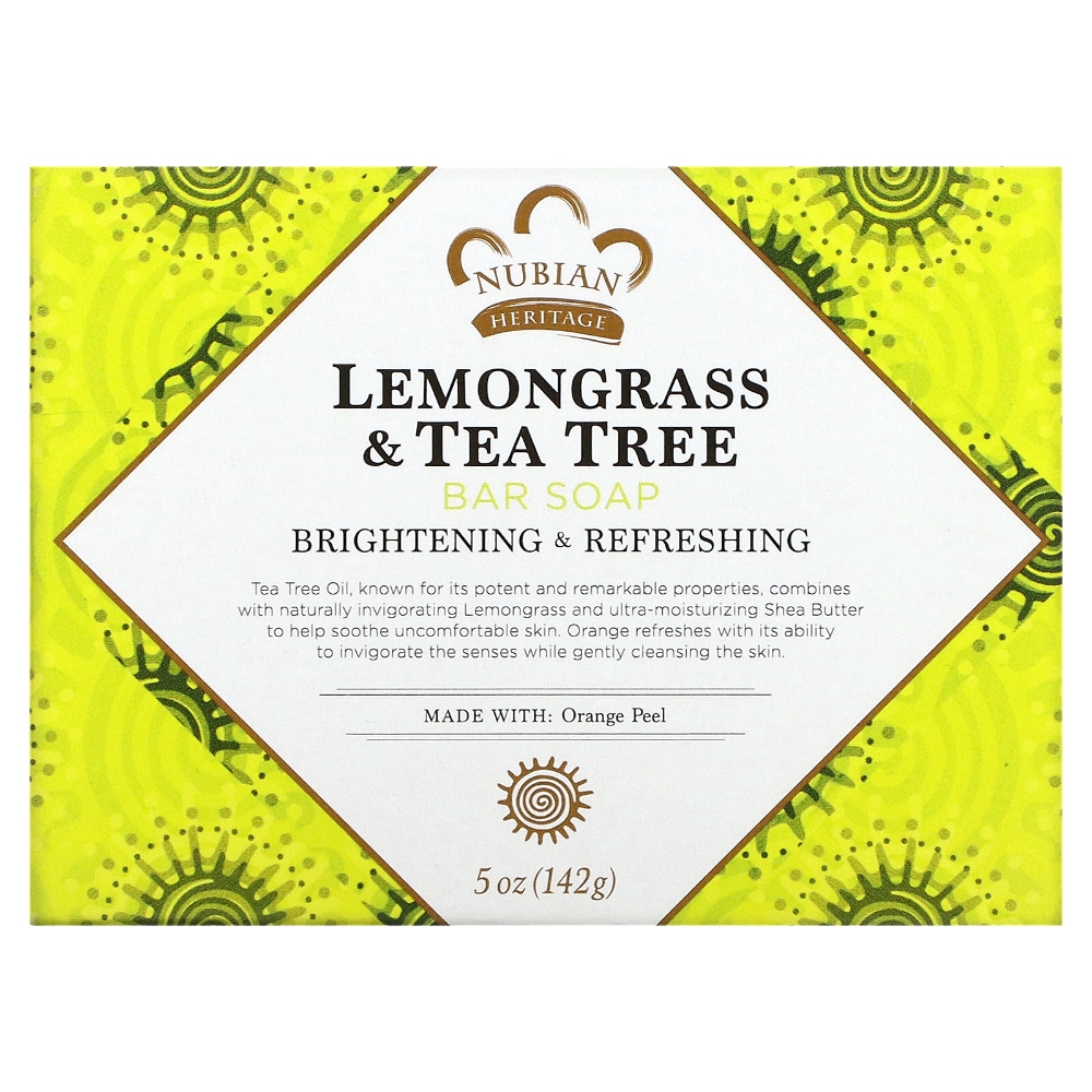 Nubian Heritage Bar Soap Lemongrass And Tea Tree - 5 Oz