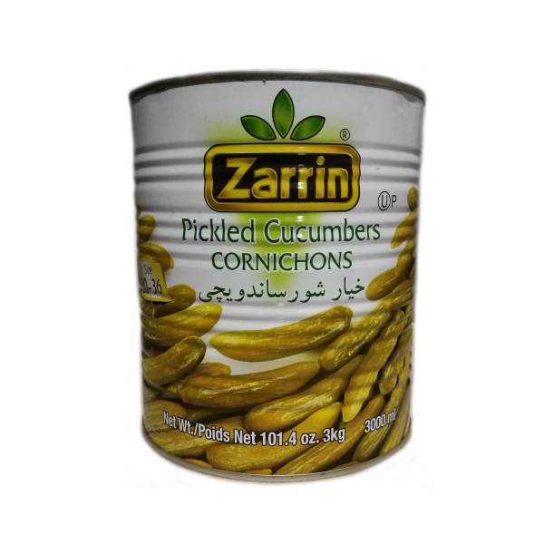 Zarrin Pickled Cucumbers Cornichons, 101.4 Oz