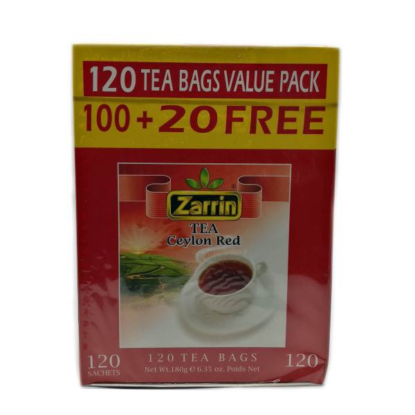Zarrin-Cylan Red 120 Tea Bags Value Pack 180 Gr 6.35 Oz 20 Free