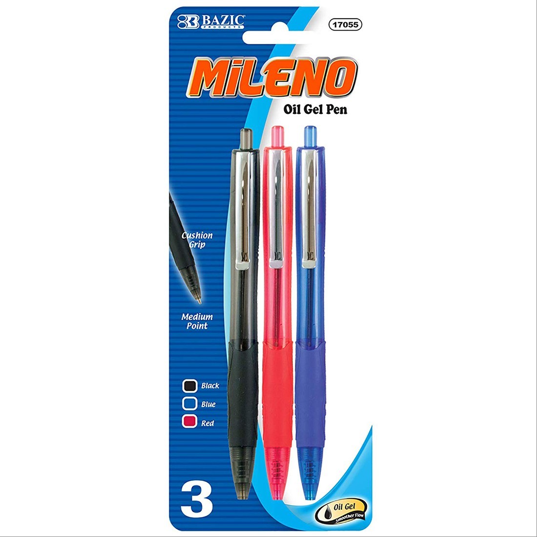 BangKit 3 Pack Mileno Retractable Gel Pens 17055
