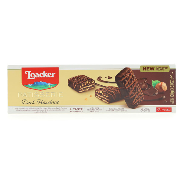 Loacker Dark Hazelnut Biscuits 3.53 Oz