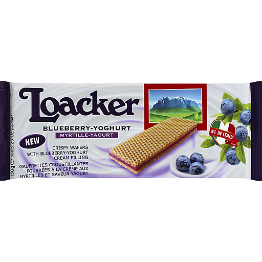 Loacker Wafer Yogurt Blueberry, 5.29 Oz