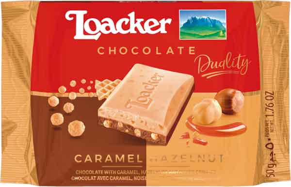 Loacker Chocolate Bar Caramel Hazelnut 50g