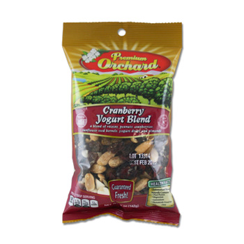 Premium Orchard Cranberry Yogurt Blend, A Blend Of Raisins, Peanuts