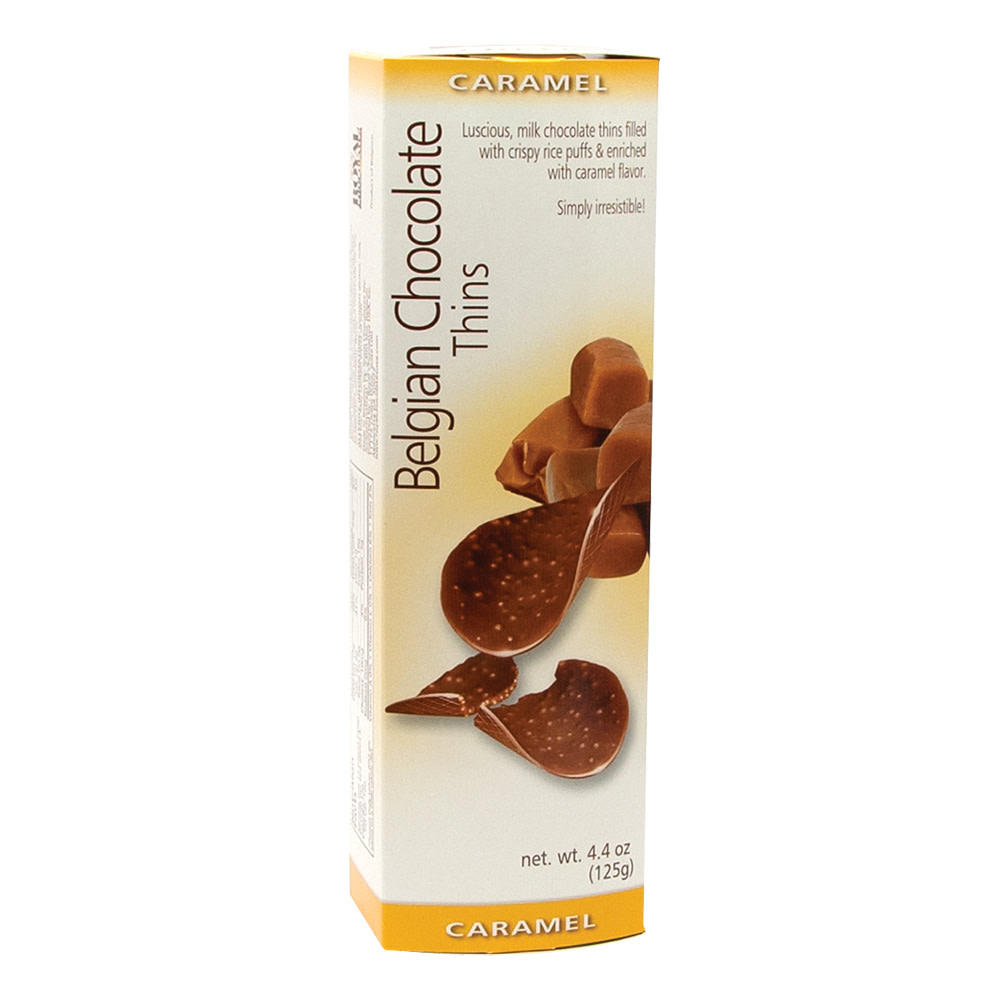 Royal Chocolates Milk Chocolate, Belgian, Caramel, Thins