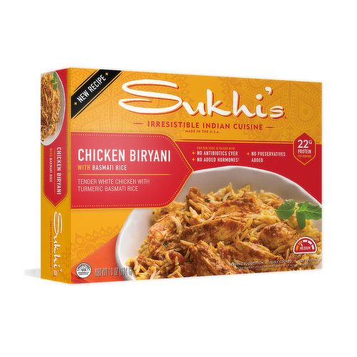 Sukhi's Chicken Biryani With Basmati Rice 10 Oz