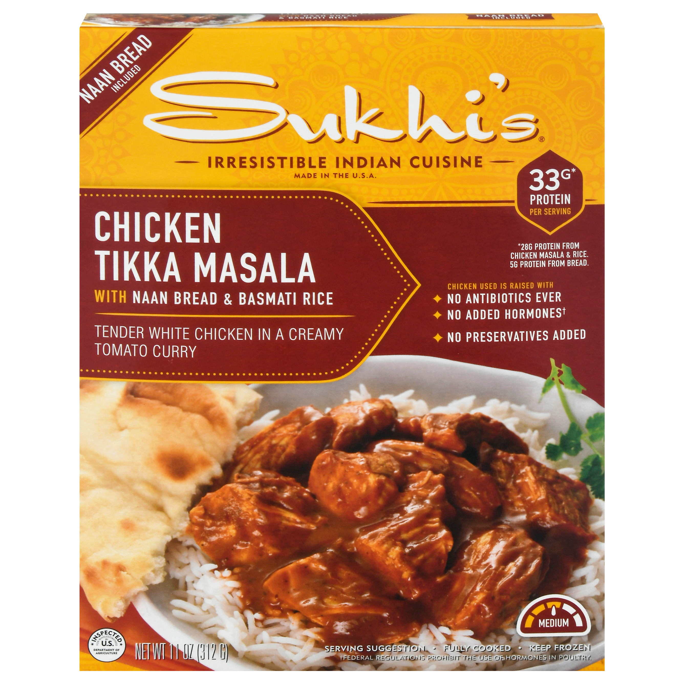 Sukhi's Chicken Tikka Masala With Naan Bread & Basmati Rice