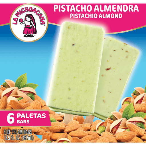 La Michoacana Helados Mexico Ice Cream, Pistachio Almond, Bars