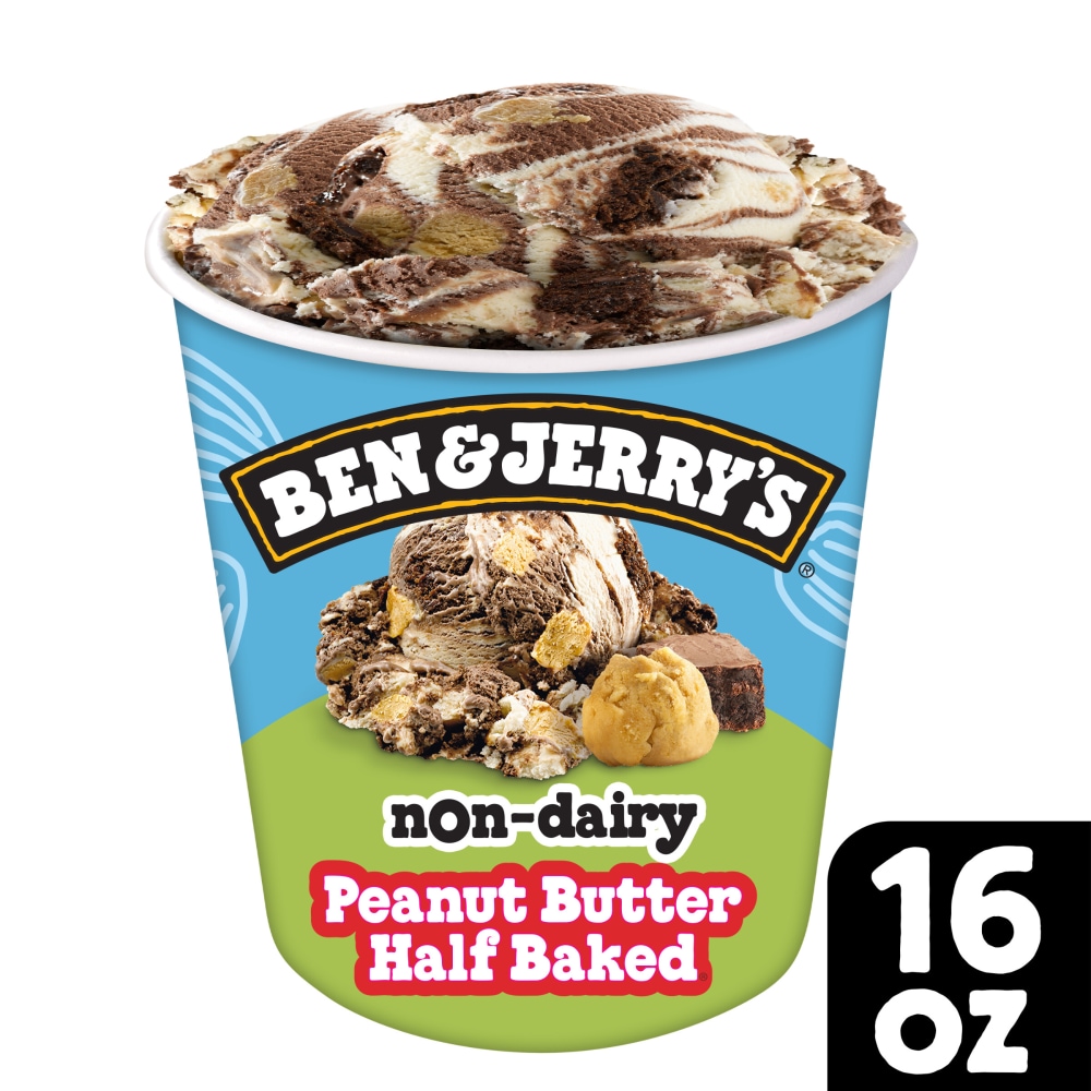 Ben & Jerry's Half Baked Non-Dairy Peanut Butter Frozen Dessert 1 Pt