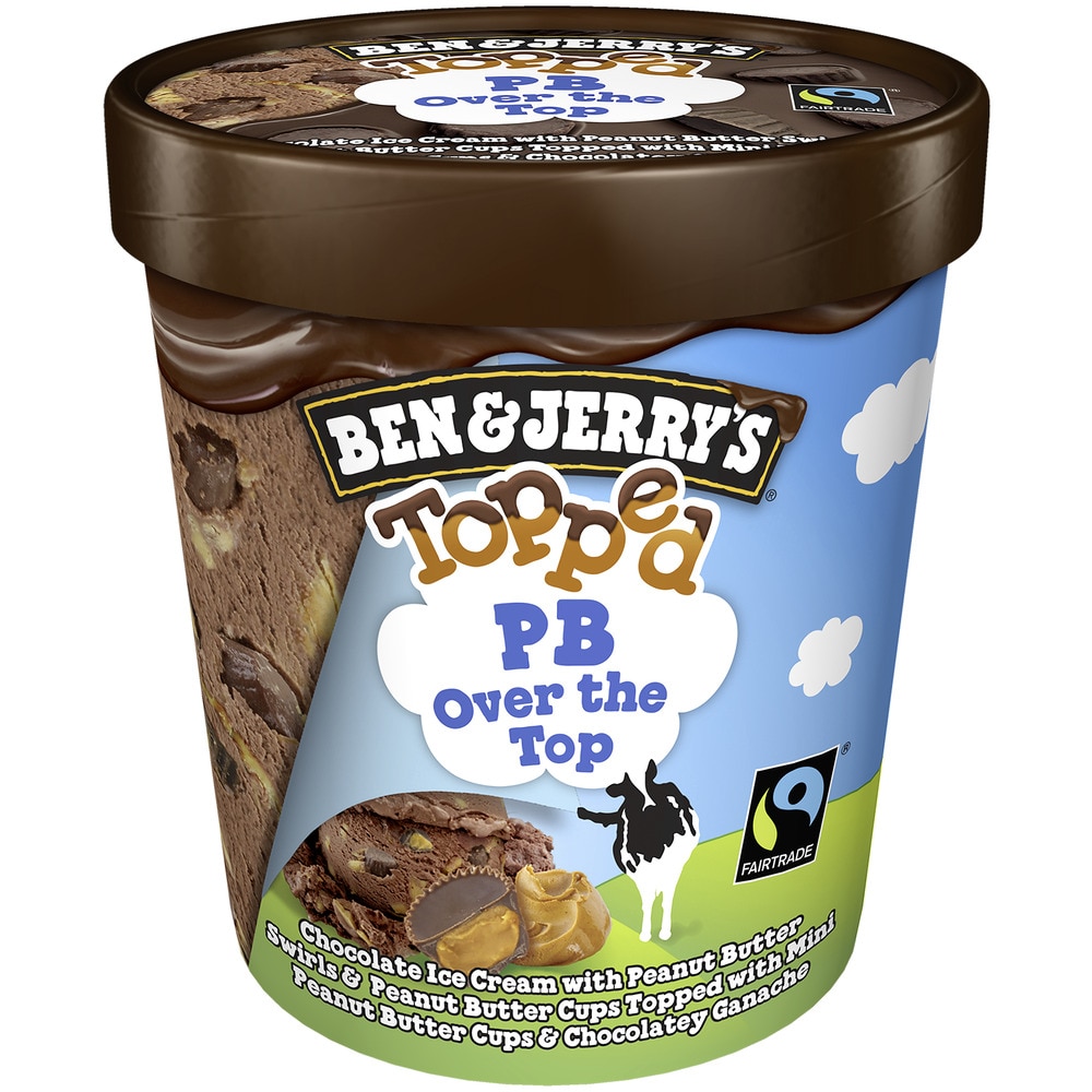 Ben & Jerry's Topped Pb Over The Top Ice Cream 15.2 Fl. Oz. Tub
