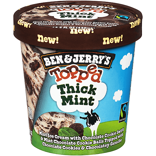 Ben & Jerry's Topped Thick Mint Ice Cream 15.2 Fl. Oz. Tub