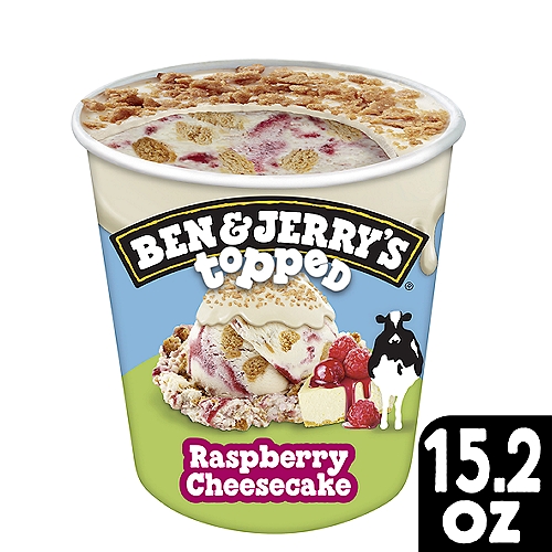 Ben & Jerry's Ice Cream, Raspberry Cheesecake, Topped 15.2 Fl Oz