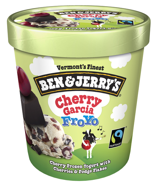 Ben & Jerry's Cherry Garcia Frozen Yogurt FroYo 1 Pt