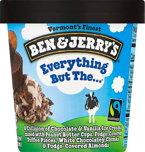 Ben & Jerry's Ice Cream Everything But The 1 Pint 16 Oz