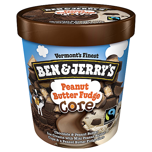 Ben & Jerry's Peanut Butter Fudge Core Ice Cream 1 Pt