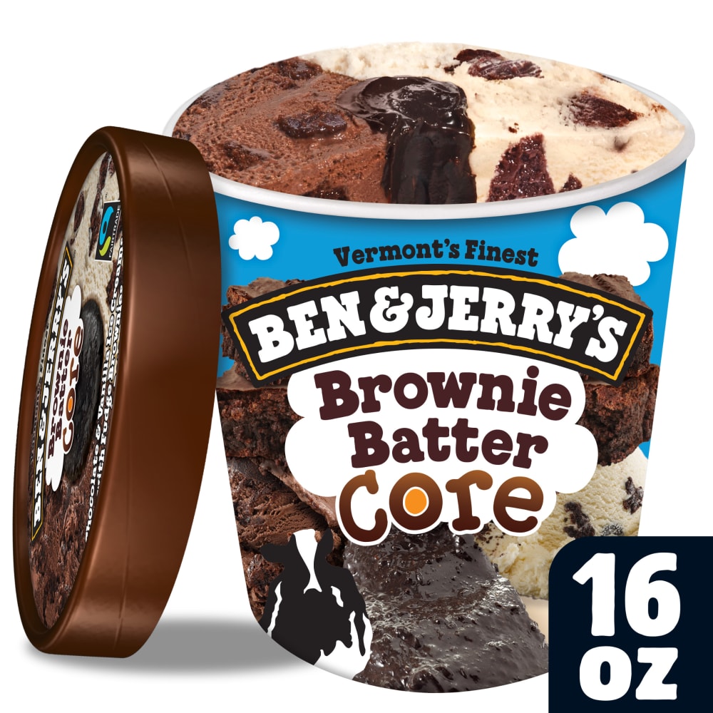 Ben & Jerry's Ice Cream, Brownie Batter Core 1 Pt