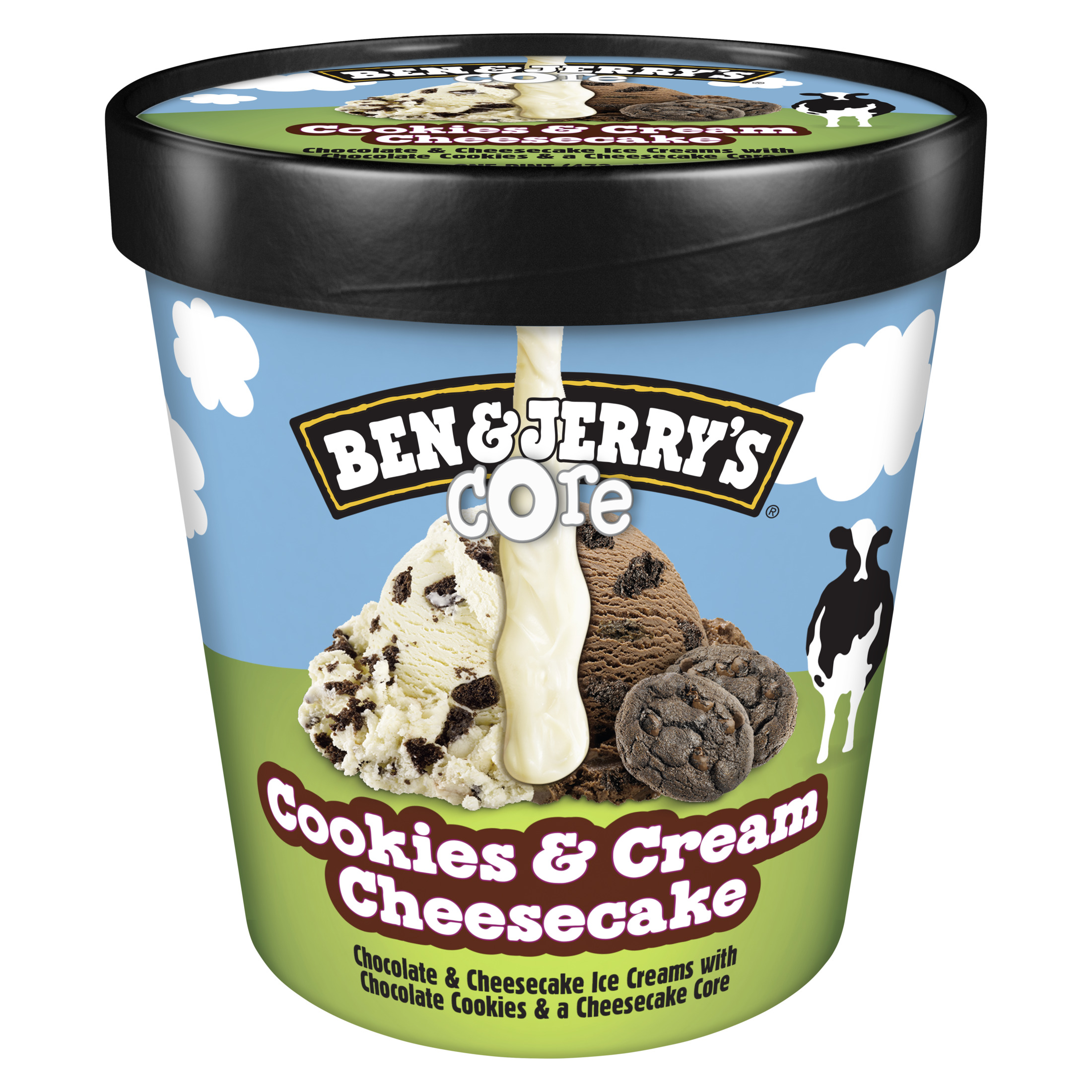 Ben & Jerry's Ice Cream, Cheesecake, Core, Cookies Cream 1.0 Pt