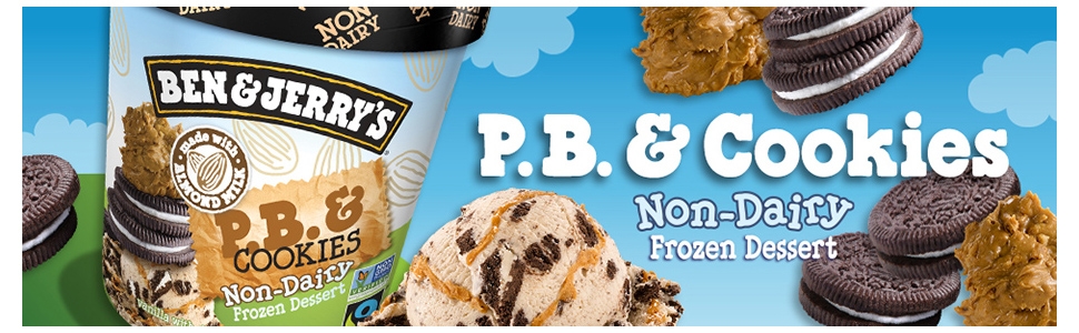 Ben & Jerry's Frozen Dessert, Non Dairy, Peanut Butter Cookies 1 Pt