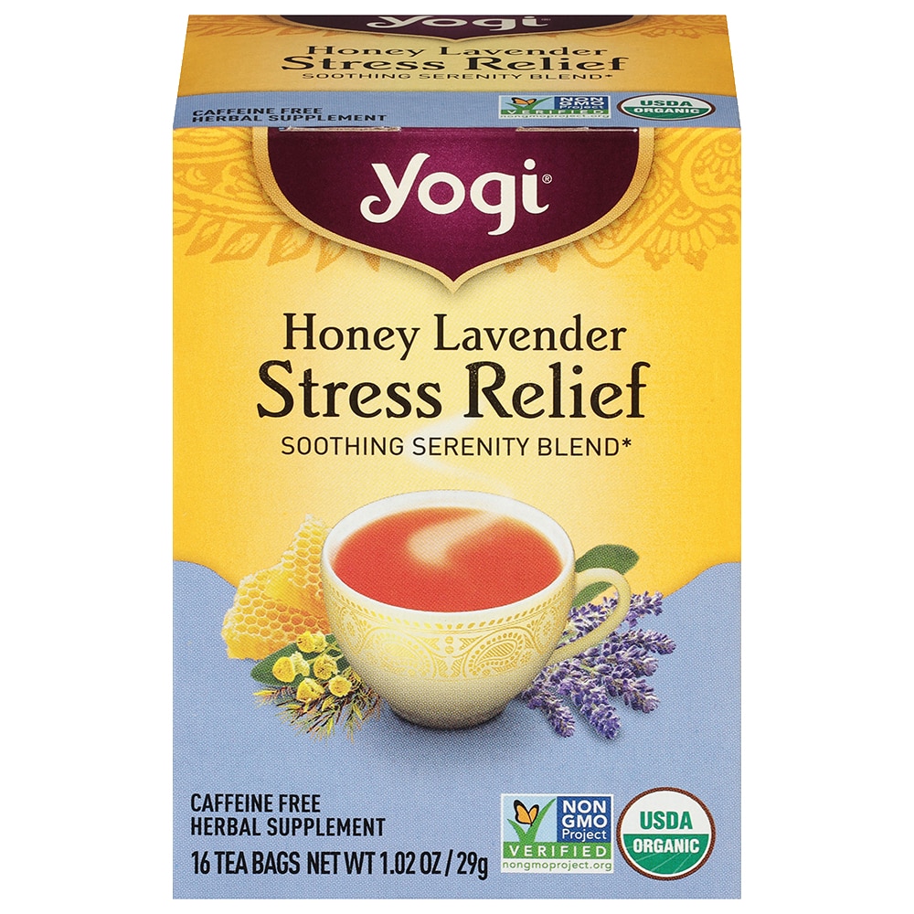 Yogi Herbal Tea, Honey Lavender, Stress Relief, Tea Bags