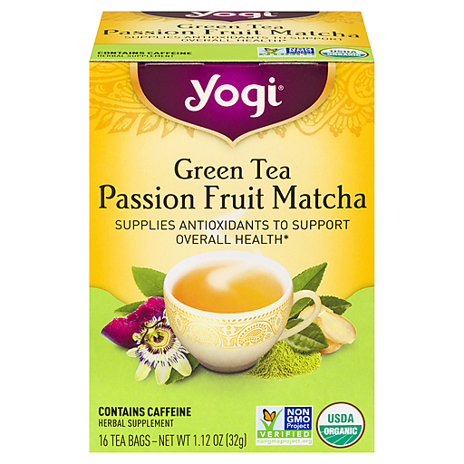 Yogi Green Tea Bags Passion Fruit Matcha Herbal Supplement