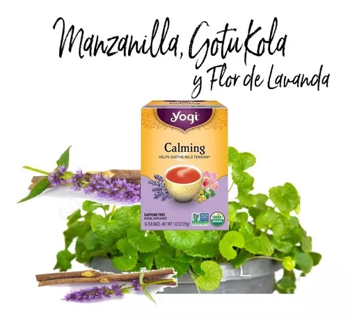 Yogi Tea, Calming Manzanilla Y Gotu Kola, 16 Sobres