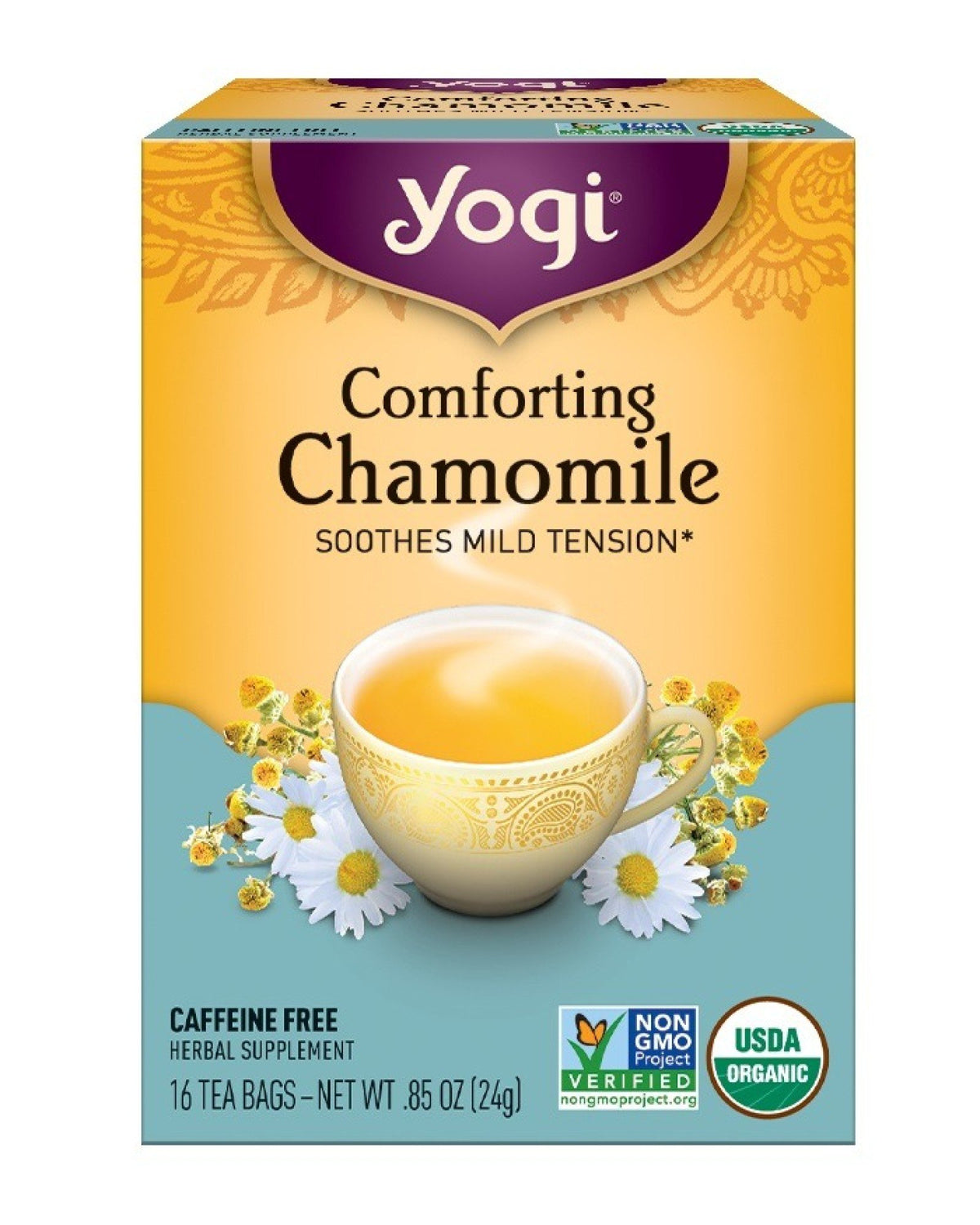 Yogi Comforting Chamomile Herbal Supplement Tea Bags