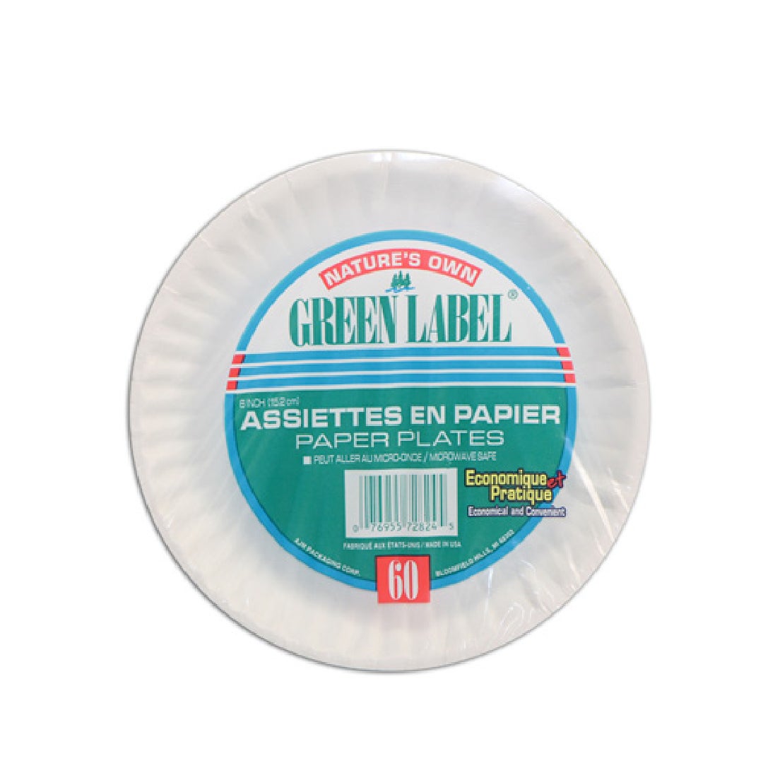 Nature's Own Green Label 6 Inches Paper Plates