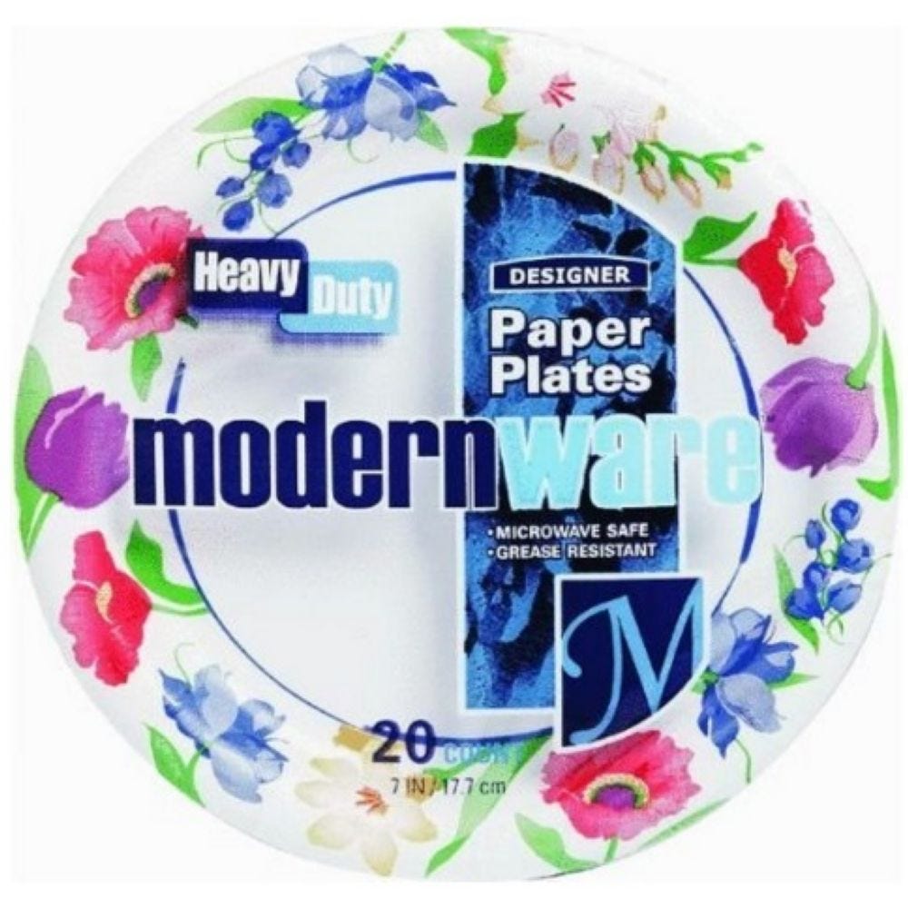 AJM 15ct 6.87" Designer Paper Plates
