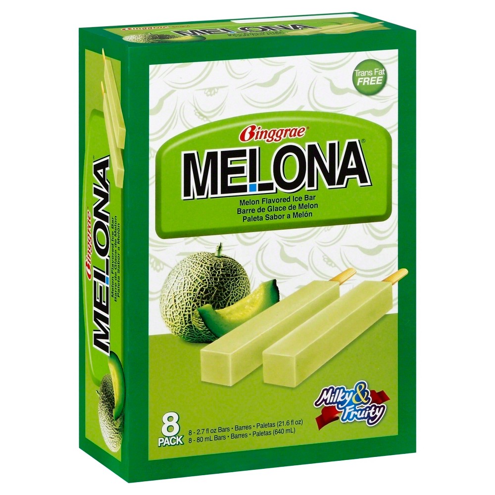 Melona Binggrae Melon Frozen Ice Bars - 8ct/21.6 Fl Oz