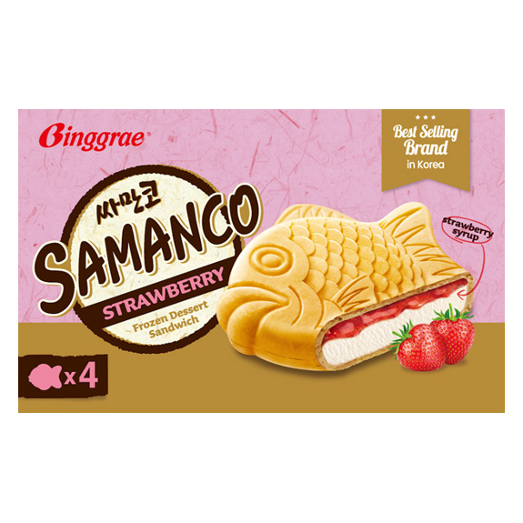 Binggrae Samanco Taiyaki Stwbry 6/20.4fz