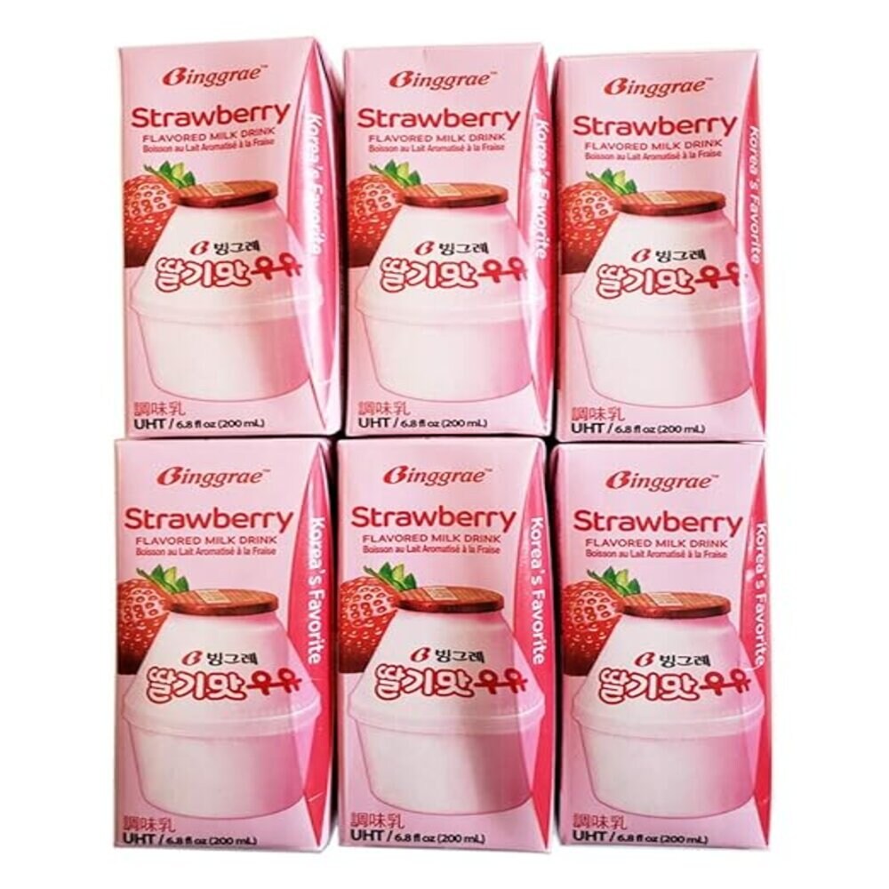 Binggrae Strawberry Flavored Milk Drink Multipack