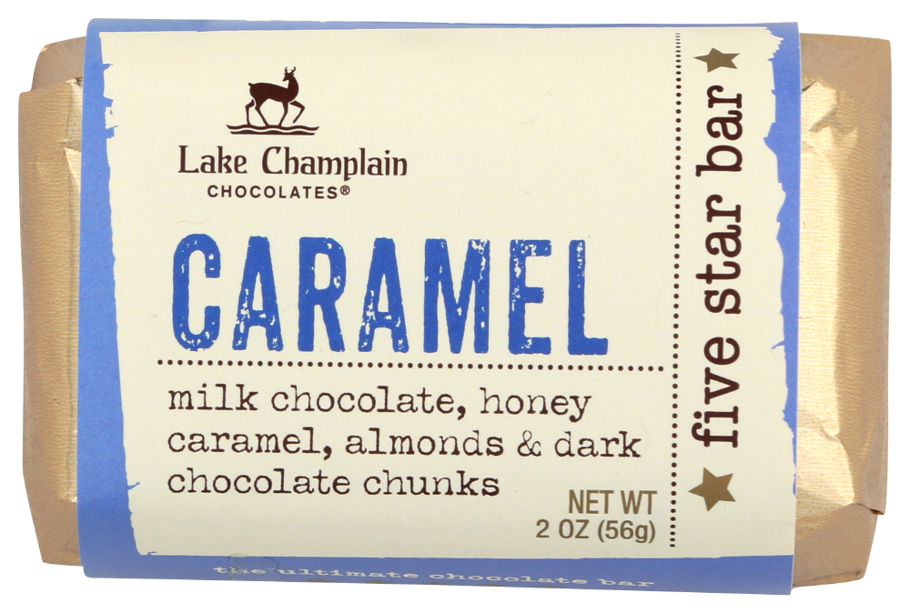 Lake Champlain Chocolates Caramel Five Star Bar 2 Oz
