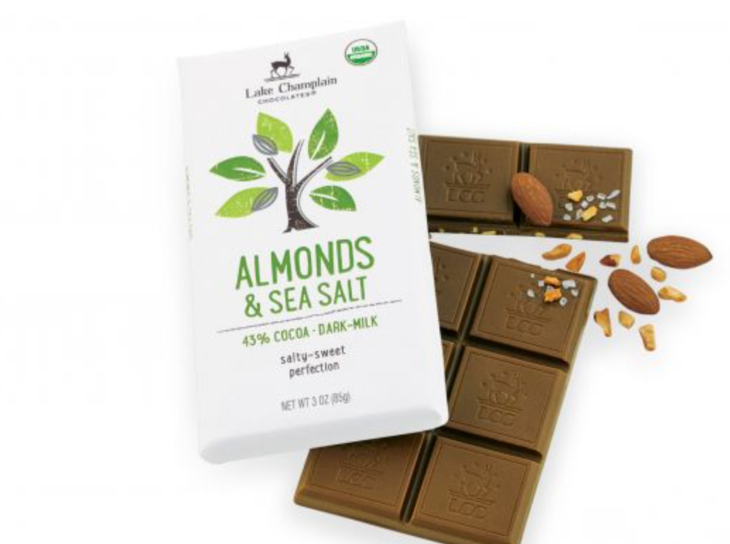 Lake Champlain Chocolates Milk Chocolate Almonds & Sea Salt Bar