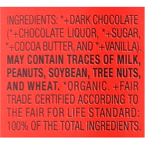 Lake Champlain Organic Dark Chocolate Squares 0.4 Oz
