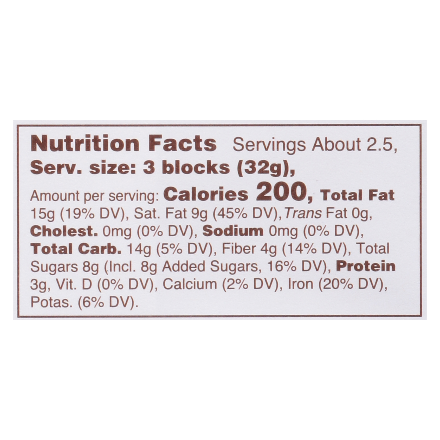 Lake Champlain Chocolates 72% Dark Chocolate Bar 3 Oz