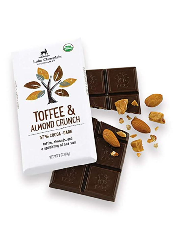 Lake Champlain Chocolates Toffee & Almond Crunch Organic Chocolate Bar