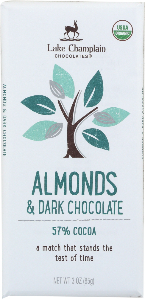 Cardullo's Gourmet Shoppe Lake Champlain Dark Chocolate With Almonds Bar