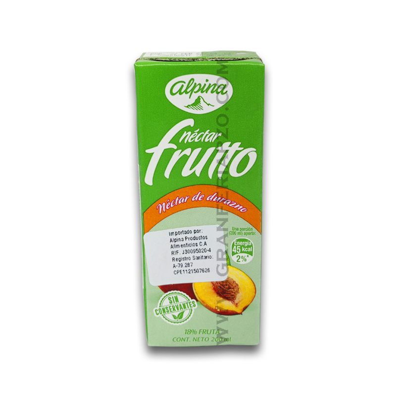 Alpina Miscelanea Jugo Nectar Frutto Durazno Caja X 200 Ml