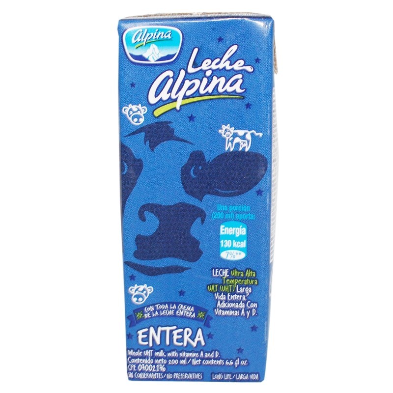 Alpina Leche Entera Caja 200 Ml