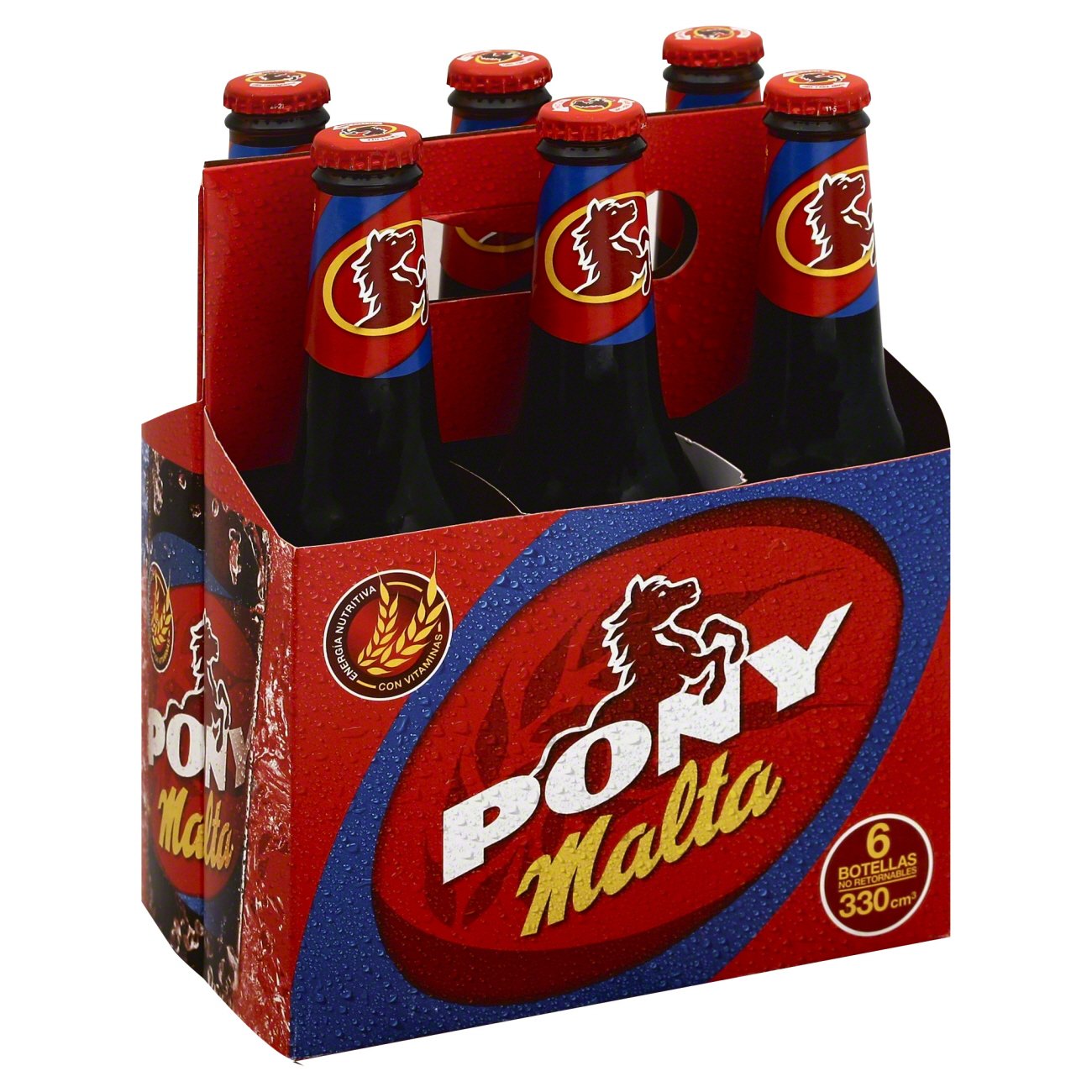 Pony Malta Malt Beverage, Non Alcoholic, 6 Pack