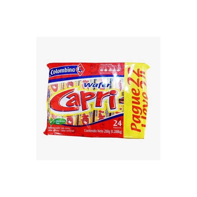 Capri Galleta Fresa Oferta Pague 22 Lleve 24