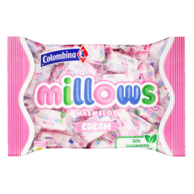 Colombina Masmelo Millows Cream Empaque Individual 50 Unidades