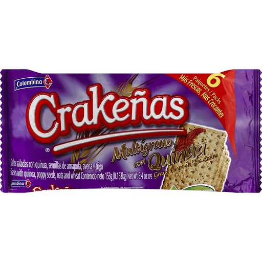 Colombina Crakenas Crackers, Quinoa & Multi Grain