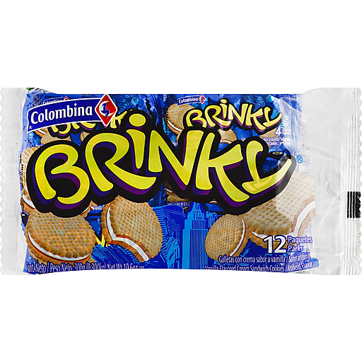 Brinky Cookies, Sandwich, Vanilla Flavored Cream