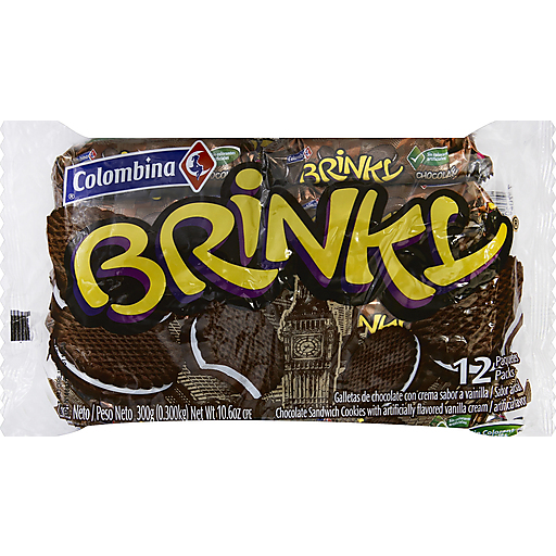Brinky Cookies, Sandwich, Chocolate, Vanilla Cream